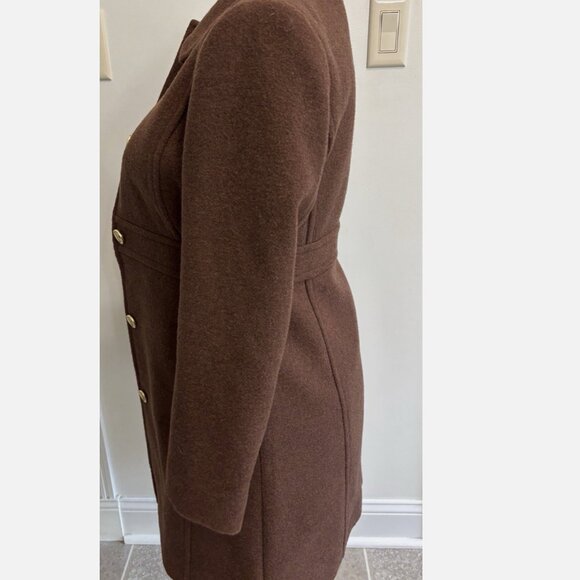 J. Crew Wool-Blend Lined Lady Day Coat Long Sleeve Brown Size 6P NWT *READ - Picture 7 of 16